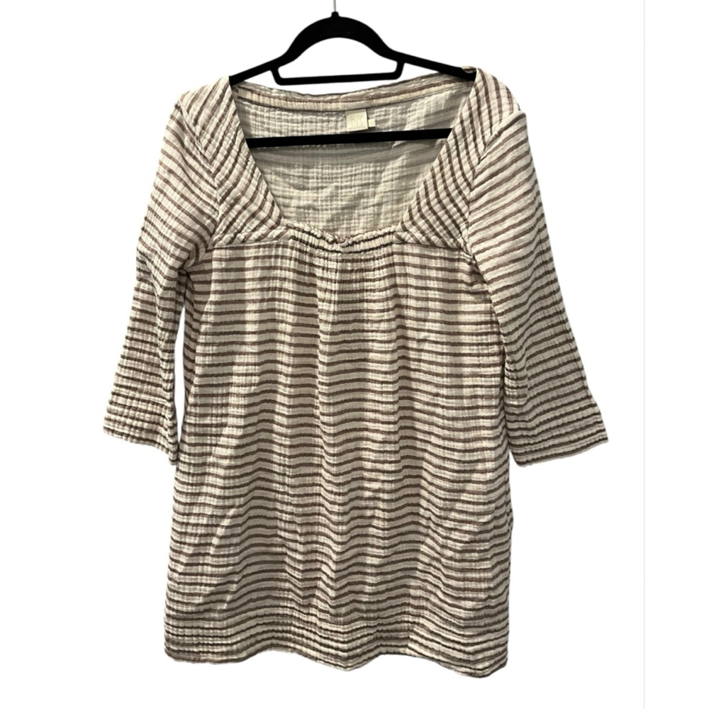 Malia Mills Kalola Size 4 Bathing Suit Coverup Striped Tunic Dress Lightweight